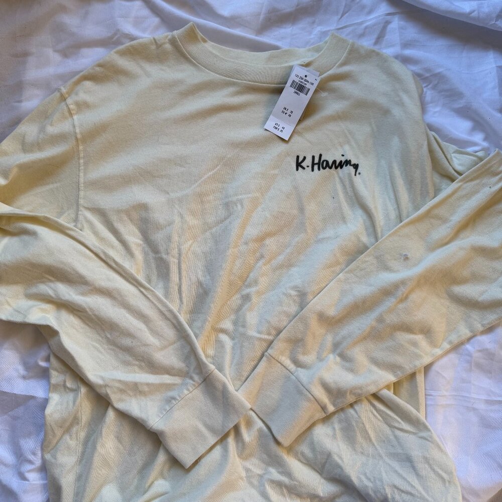 Abercrombie x Keith Haring Long Sleeve Graphic Top Size Small | NWT $45 Retail